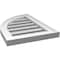 Ekena Millwork Quarter Round Top Left Surface Mount PVC Gable Vent w/ 2"W x 1-1/2"P Brickmould Frame, 14"W x 20"H GVPQL14X2002SF - alternate 5